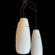Italian Opaline Pendant Lamp, 1950s