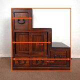 Bout de Canapé, structure Escabeau, in Teak - 1960