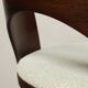 Dining chairs set of 4 oak wood white pearl buckle
