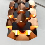 Danish copper pendant light from the mid-century by Lyfa, 1960s.