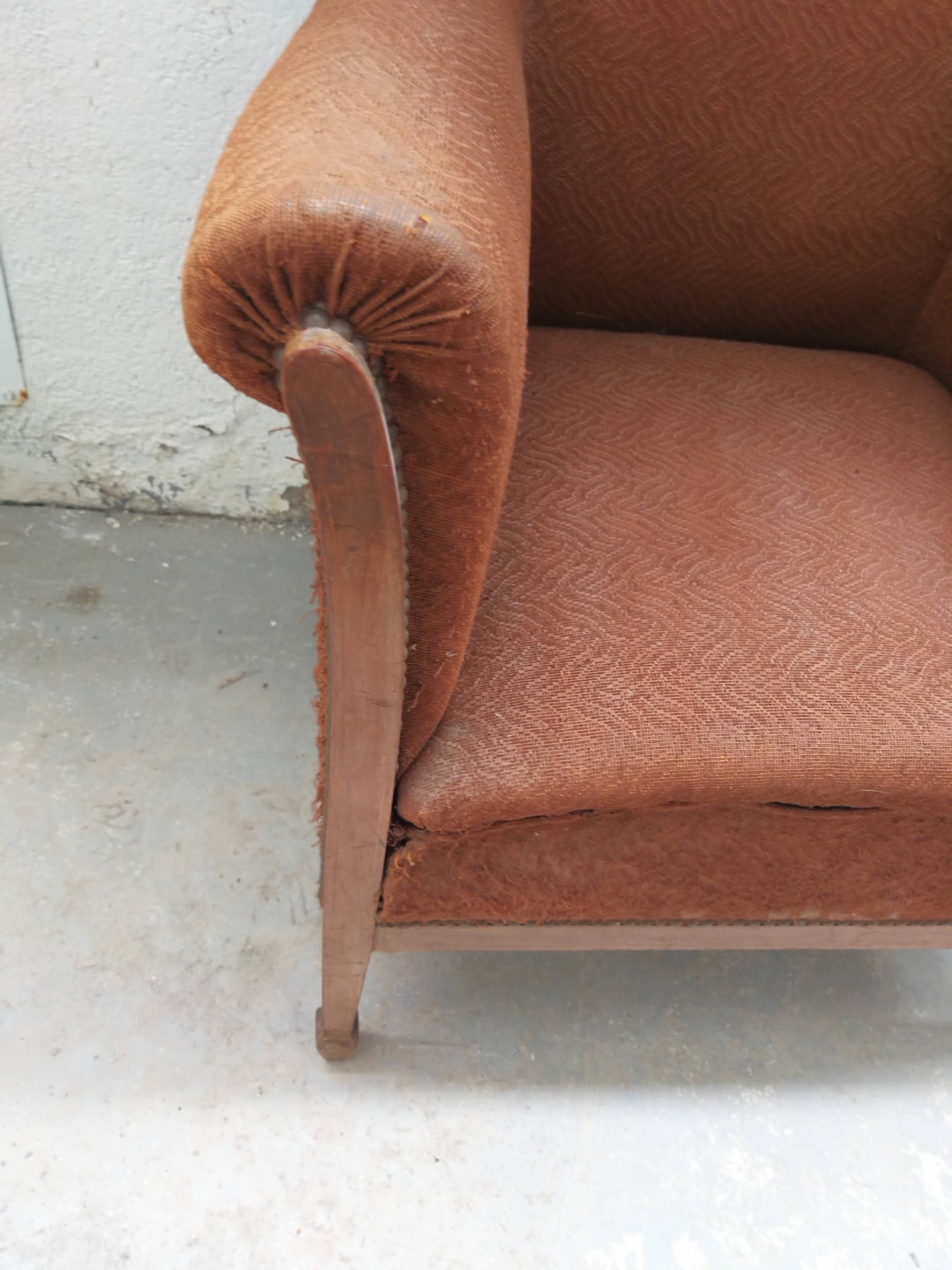 Convertible art deco armchair