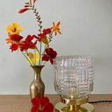 Vintage glass globe table lamp
