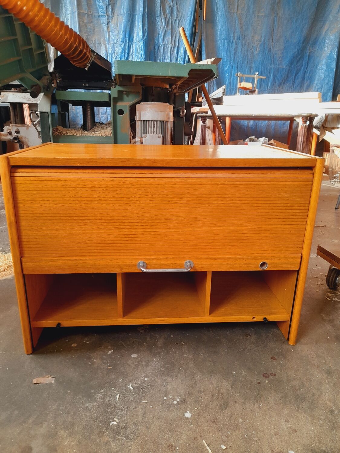 Vintage low curtain cabinet