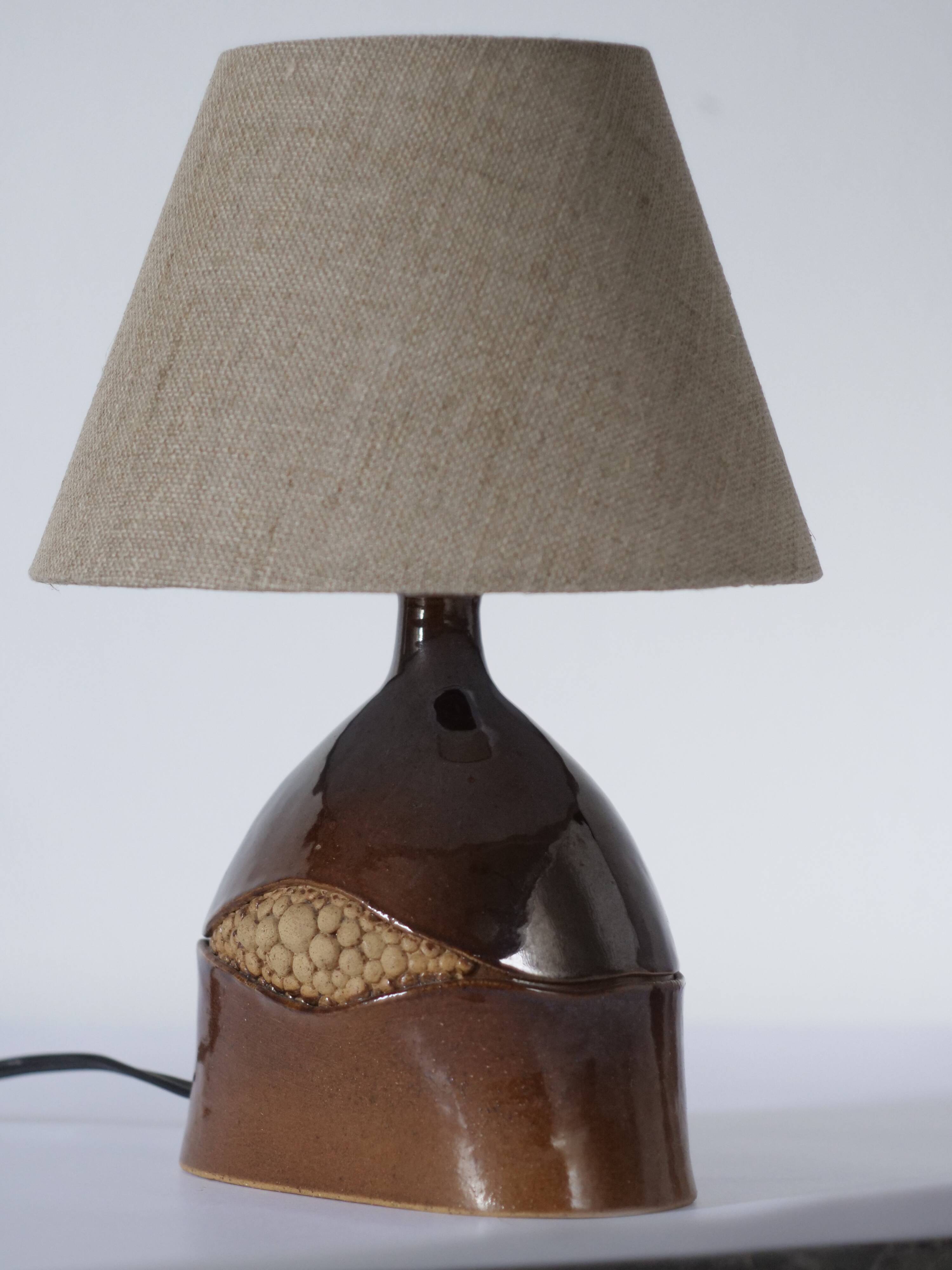 unique vintage ceramic lamp from the 70s