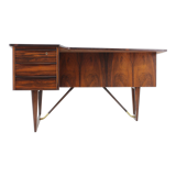 1960s Peter Løvig Nielsen 'Boomerang' Desk in Palisander Hedensted Møbelfabrik, Denmark