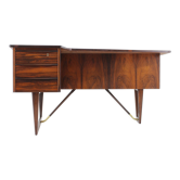 1960s Peter Løvig Nielsen 'Boomerang' Desk in Palisander Hedensted Møbelfabrik, Denmark