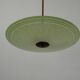 Art Deco ceiling light in green glass, 1940s, Germany