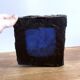 Cobalt blue square glass bowl - Augustsson design for Ru.