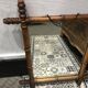 Old turned wood mirror