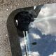Vintage coffee table with smoked glass and chrome.