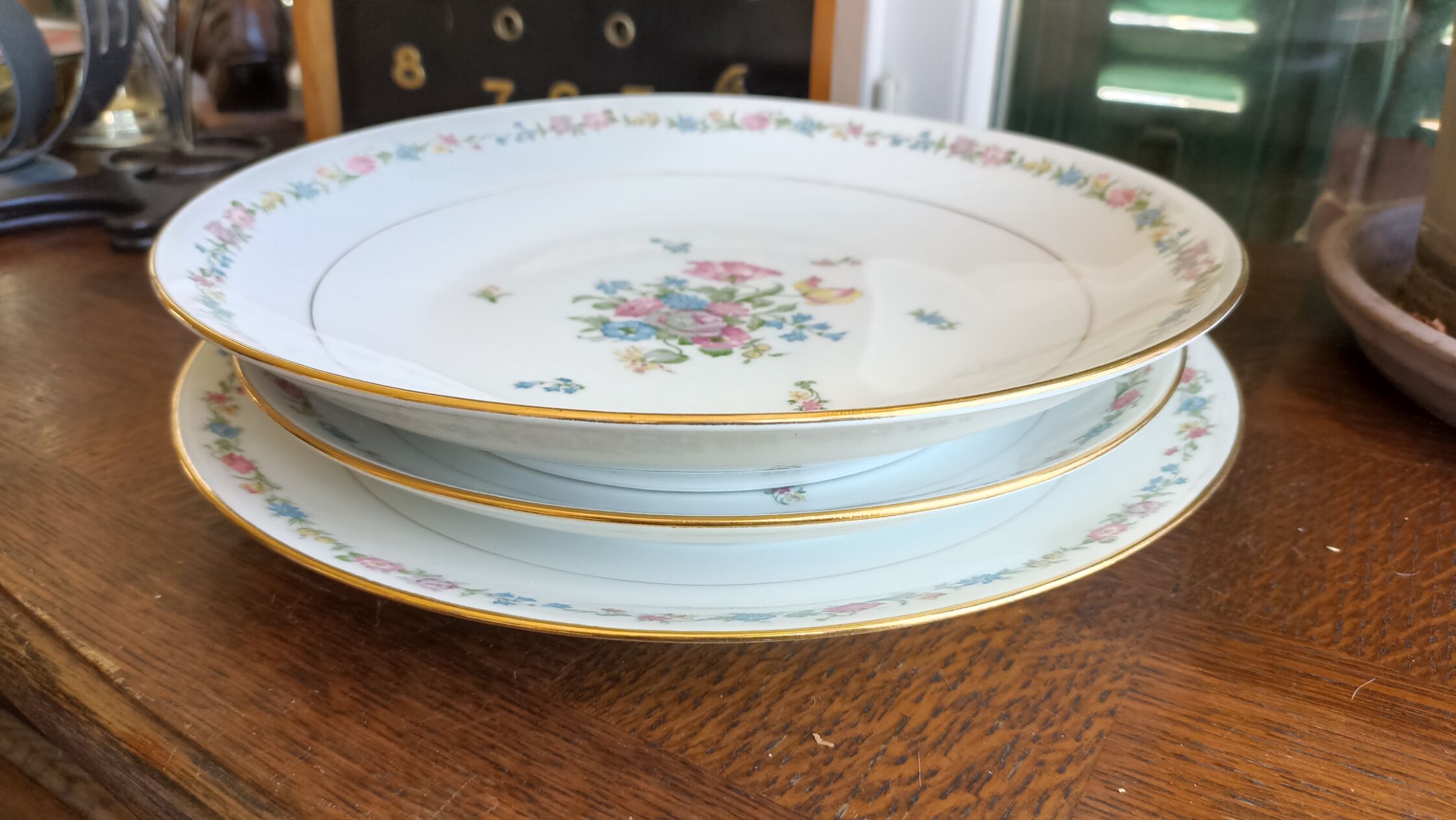 3 serving dishes in Limoges porcelain - Porcelaine limousine
