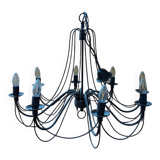 8-branch wrought iron chandelier