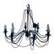 8-branch wrought iron chandelier