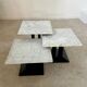 Italian design nesting marble coffee table set from the 70s vintage