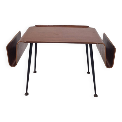 Table basse italienne moderne du milieu du siècle avec porte-revues, années 1950