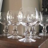 6 verres à vin en cristal
