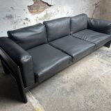 Bastiano Sofa by Tobia Scarpa for Knoll – Black Leather
