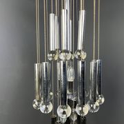 Lustre cascade chromé vintage, années 1970
