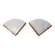 Pair of postmodern wood and plexiglass wall lights from the 1980s.