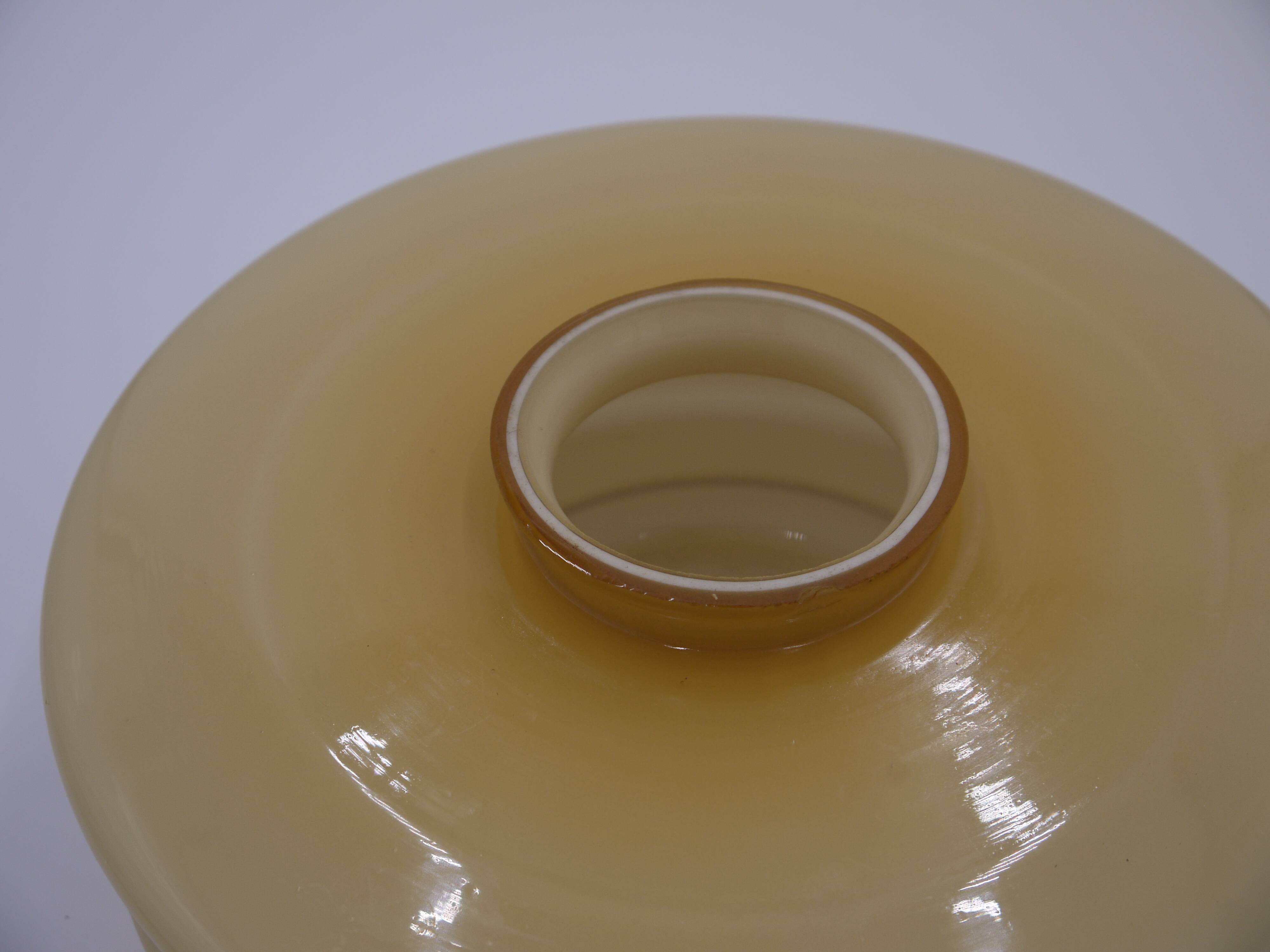 Yellow glass lampshade