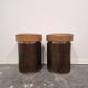 1970s Vintage Wooden Stool – Faux Leather Cushion & Aluminium Trim