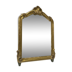 Miroir en bois et stuc
