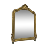 Wooden mirror and gilded stucco decoration palmette era Louis XV 18th 31x45cm