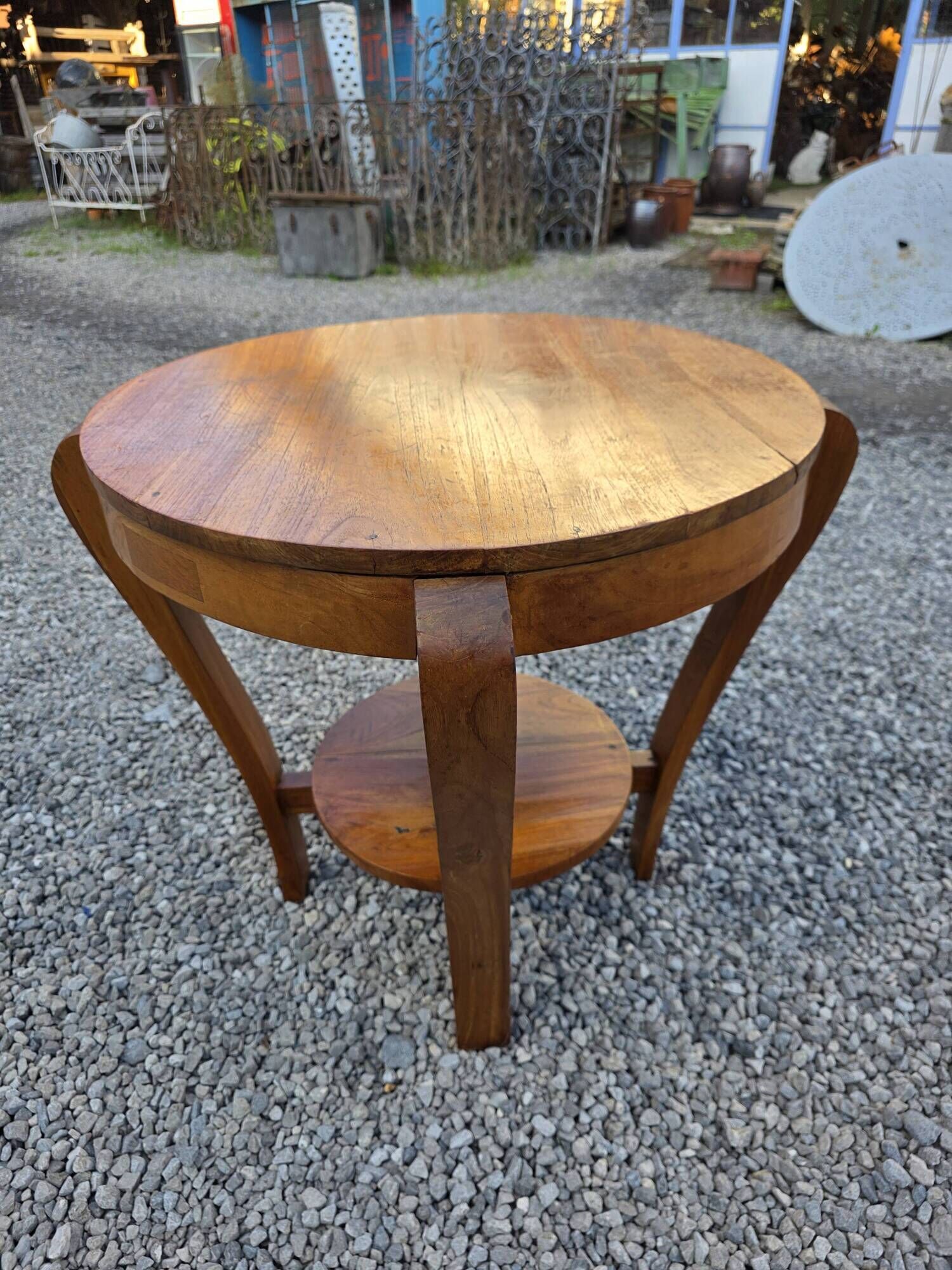 Art Deco side table in mahogany