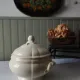 Antique soup tureen in ironstone from Sarreguemines Digoin service "Ivory".