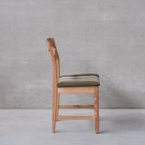 Oak razor danish mid-century dining chairs