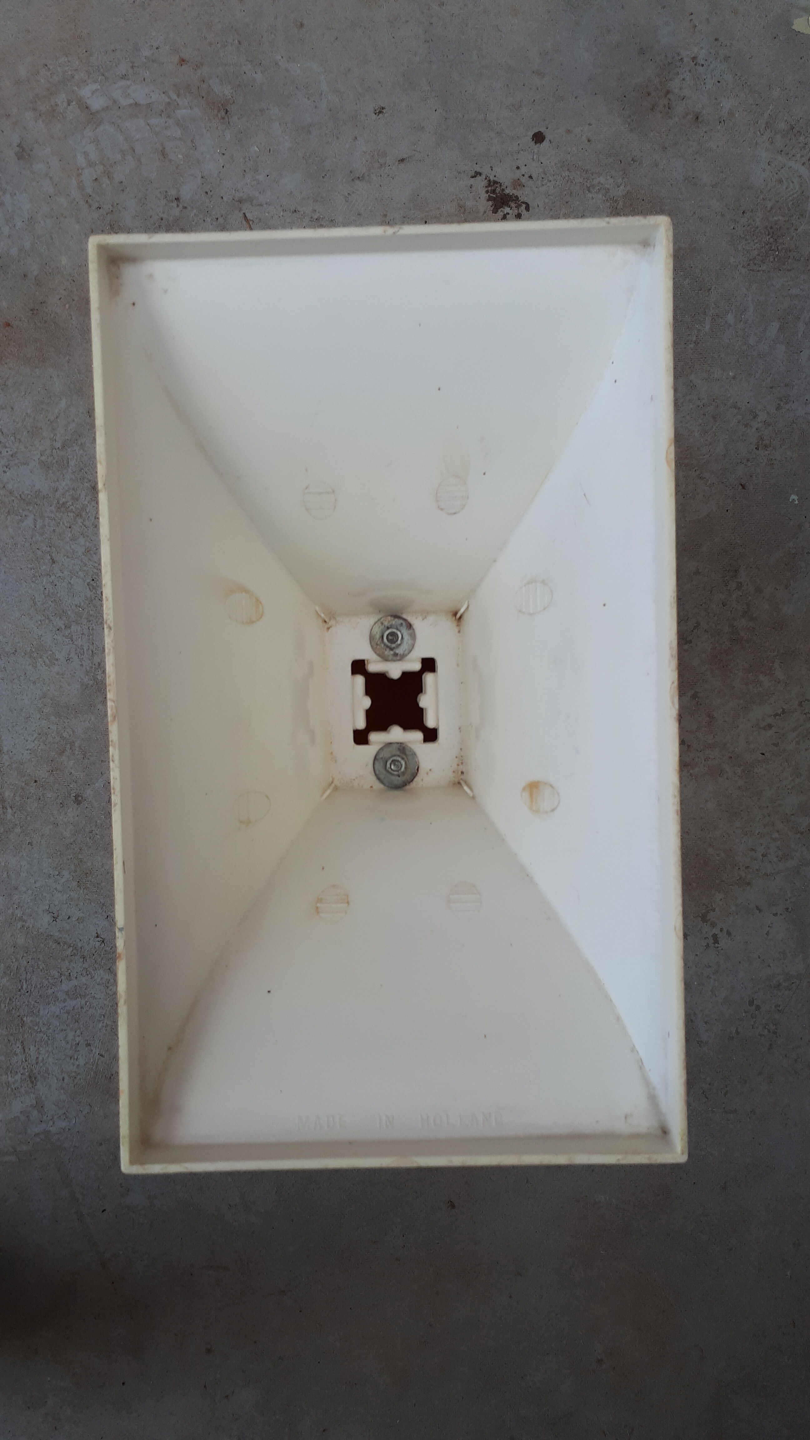 70's white and orange Prisunic Tabouret