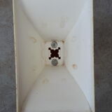 70's white and orange Prisunic Tabouret