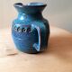Blue ceramic pitcher Emile Masson Vallauris