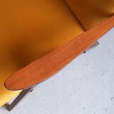 Mid century easy chair model b - 310 var in goldenrod velvet