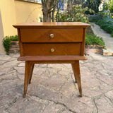 Wooden bedside table
