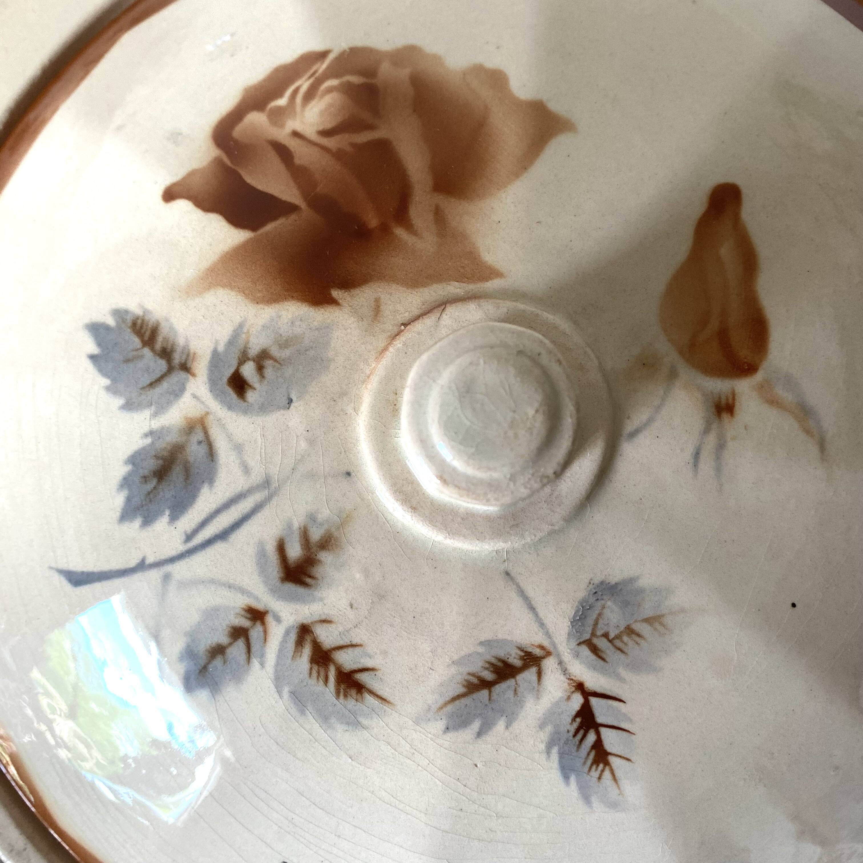 Pink Digoin soup tureens