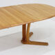 Vintage Dyrlund Danish oval extendable dining table 1960s