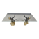 Vintage brass blackamoor coffee table, 1970s