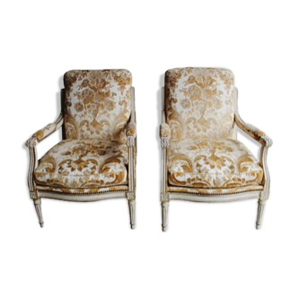 Pair of louis xvi style armchairs