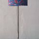 Danish adjustable teak floor lamp with tripod brass foot, 1960s