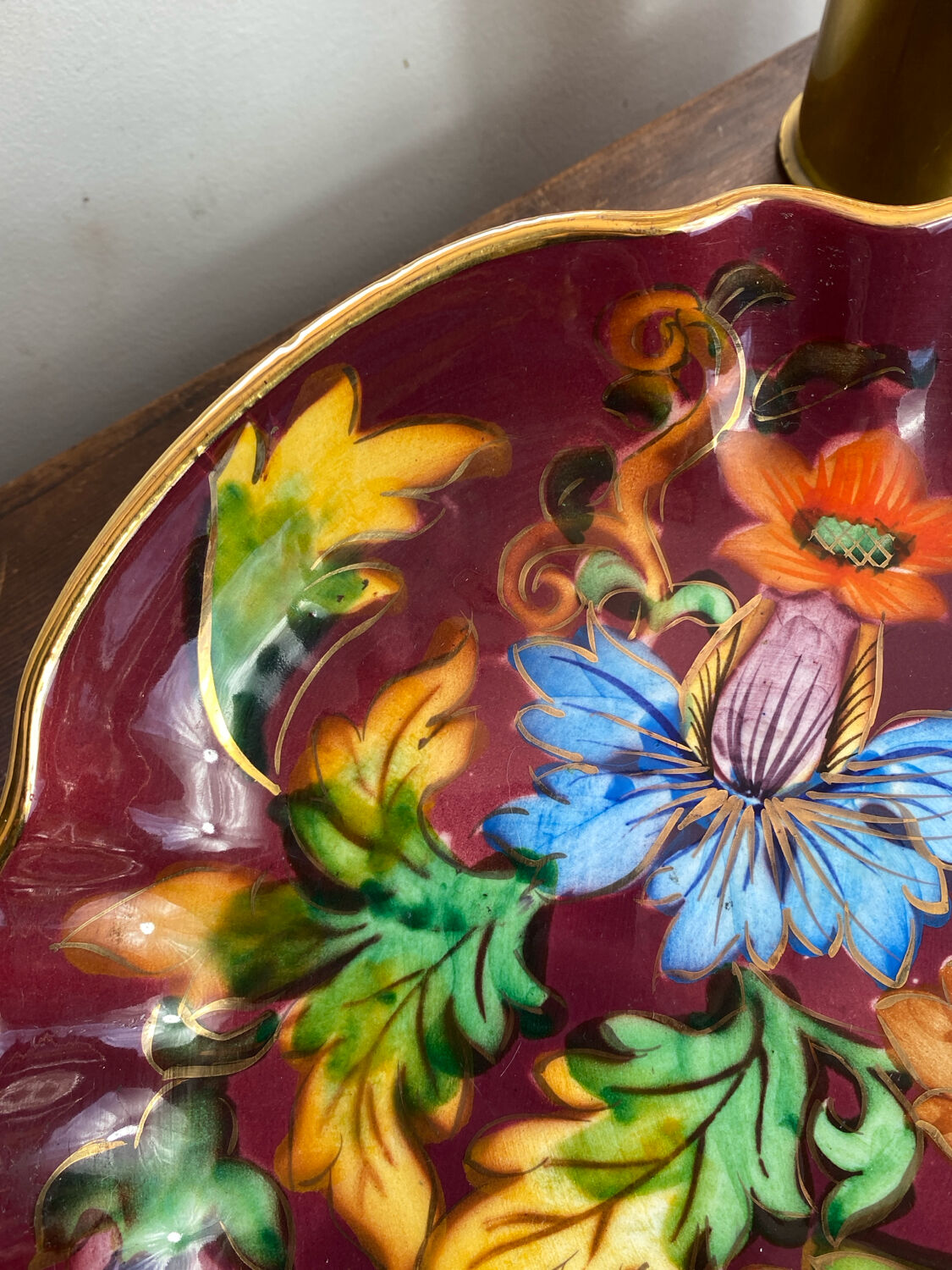 Ceramic plate, H. Bequet Quaregnon, 1950s