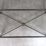 Vintage table, brass glass metal, circa 1950