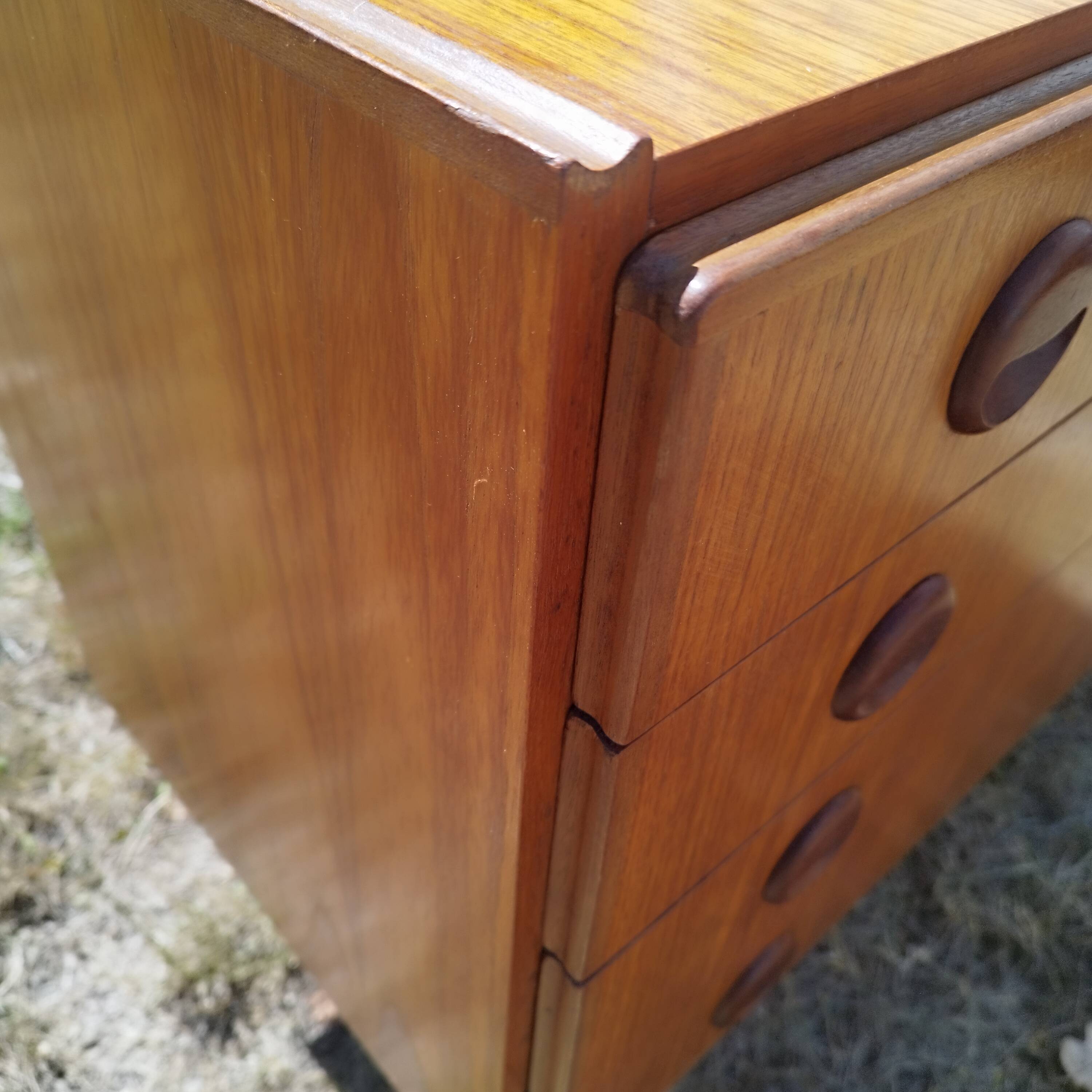 Vintage teak chest of drawers