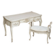 Antique Louis XV style flat desk painted with stool.