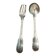 Christofle box – Child's spoon & fork – Silver-plated metal