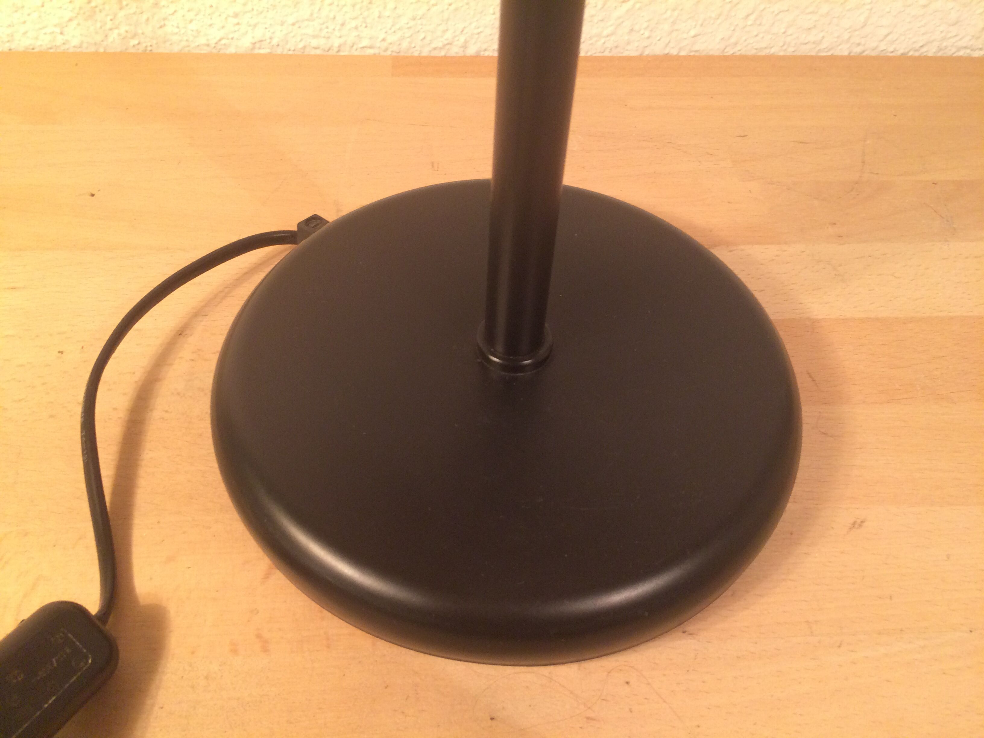 Black mushroom lamp, 70s, metal