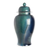 Jarre temple bleu turquoise