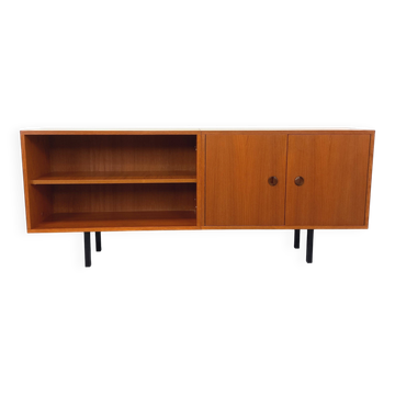 Vintage Scandinavian-style teak sideboard and bookcase
