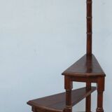 Spiral staircase for library made of mahogany wood