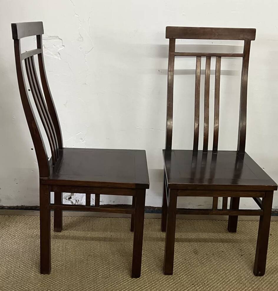 Set of 6 Mahogany wooden chairs